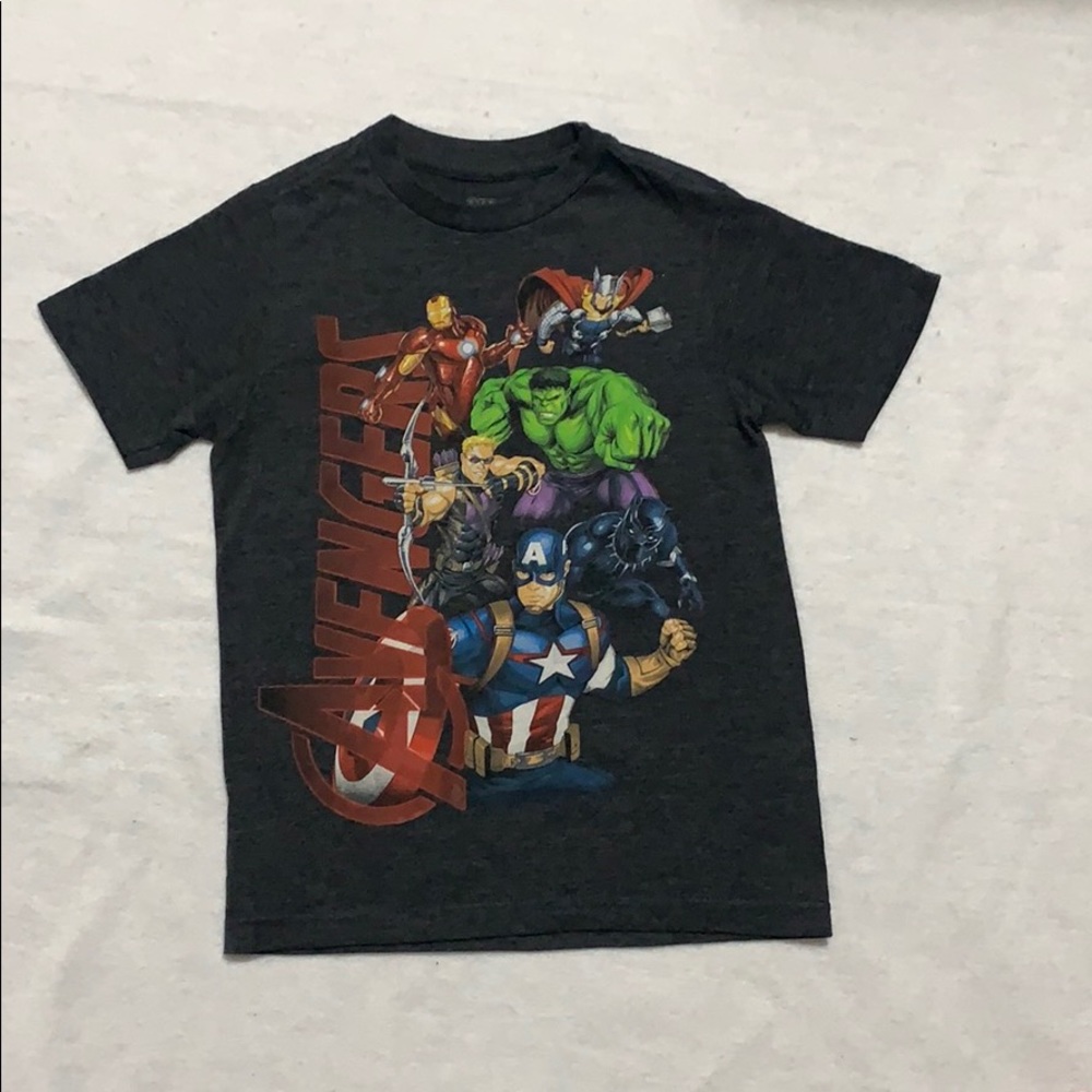 Black Marvel Avengers XS (4/5) Kids Shirt